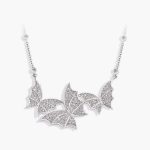 elegant butterfly moissanite necklace