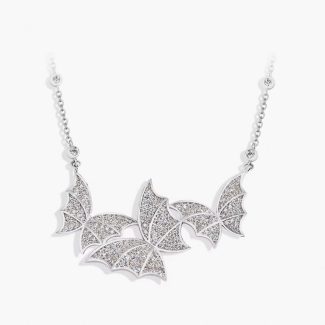 elegant butterfly moissanite necklace