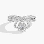 925 sterling silver waterdrop crown moissanite rings