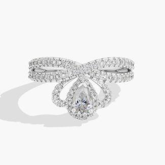 925 sterling silver waterdrop crown moissanite rings