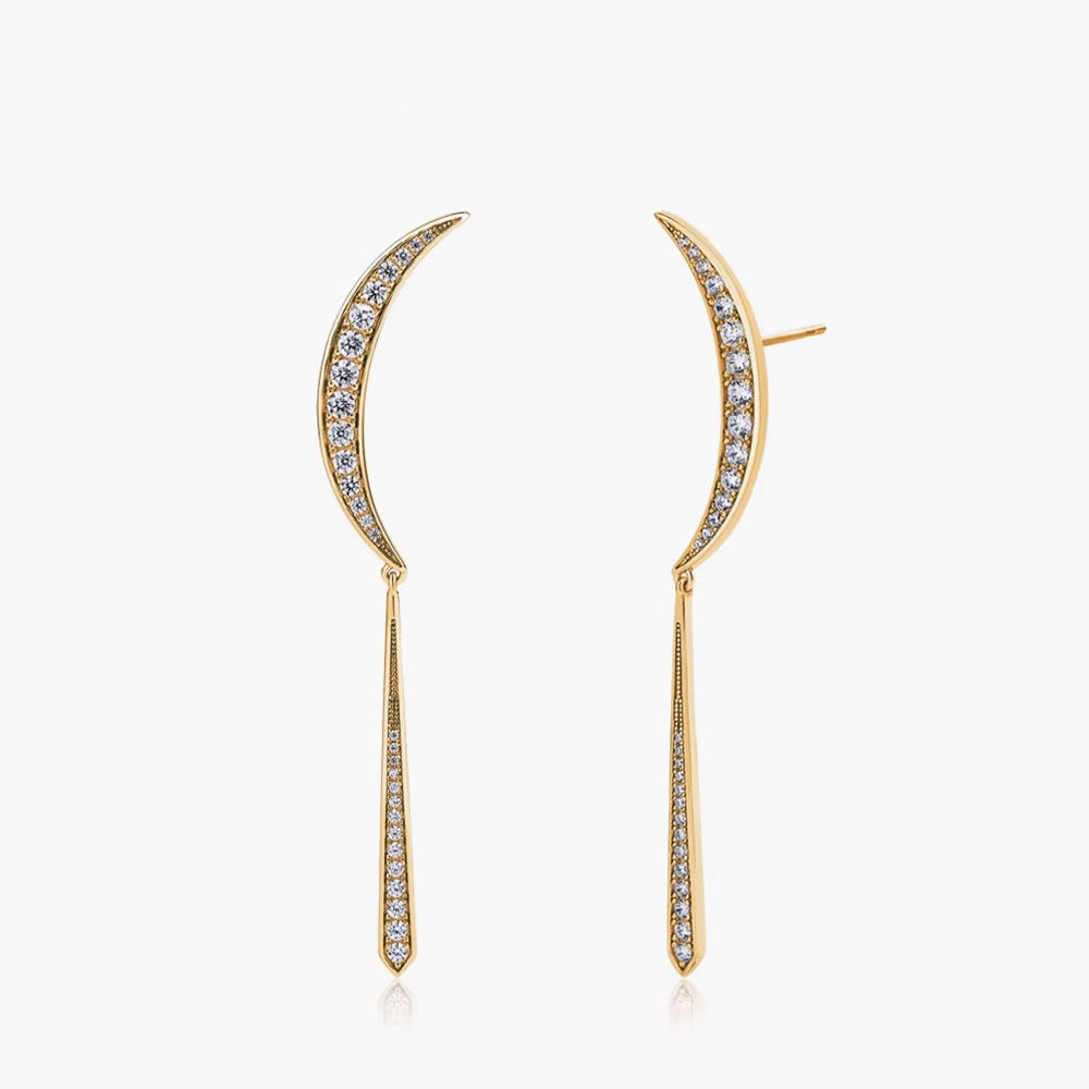 CME20082517WCZW-1 elegant 5a zircon drop earrings