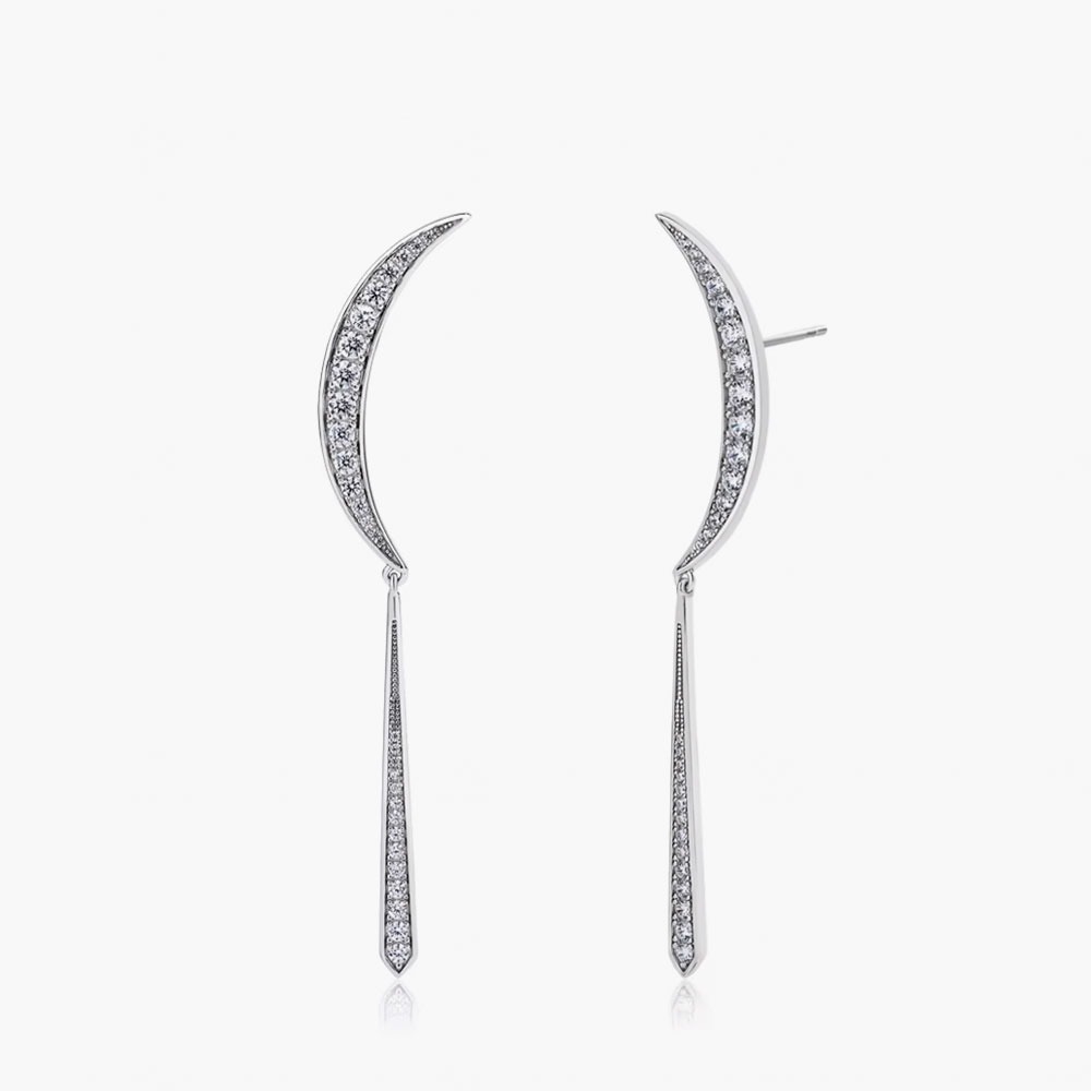 CME20082517WCZW-2 elegant 5a zircon drop earrings