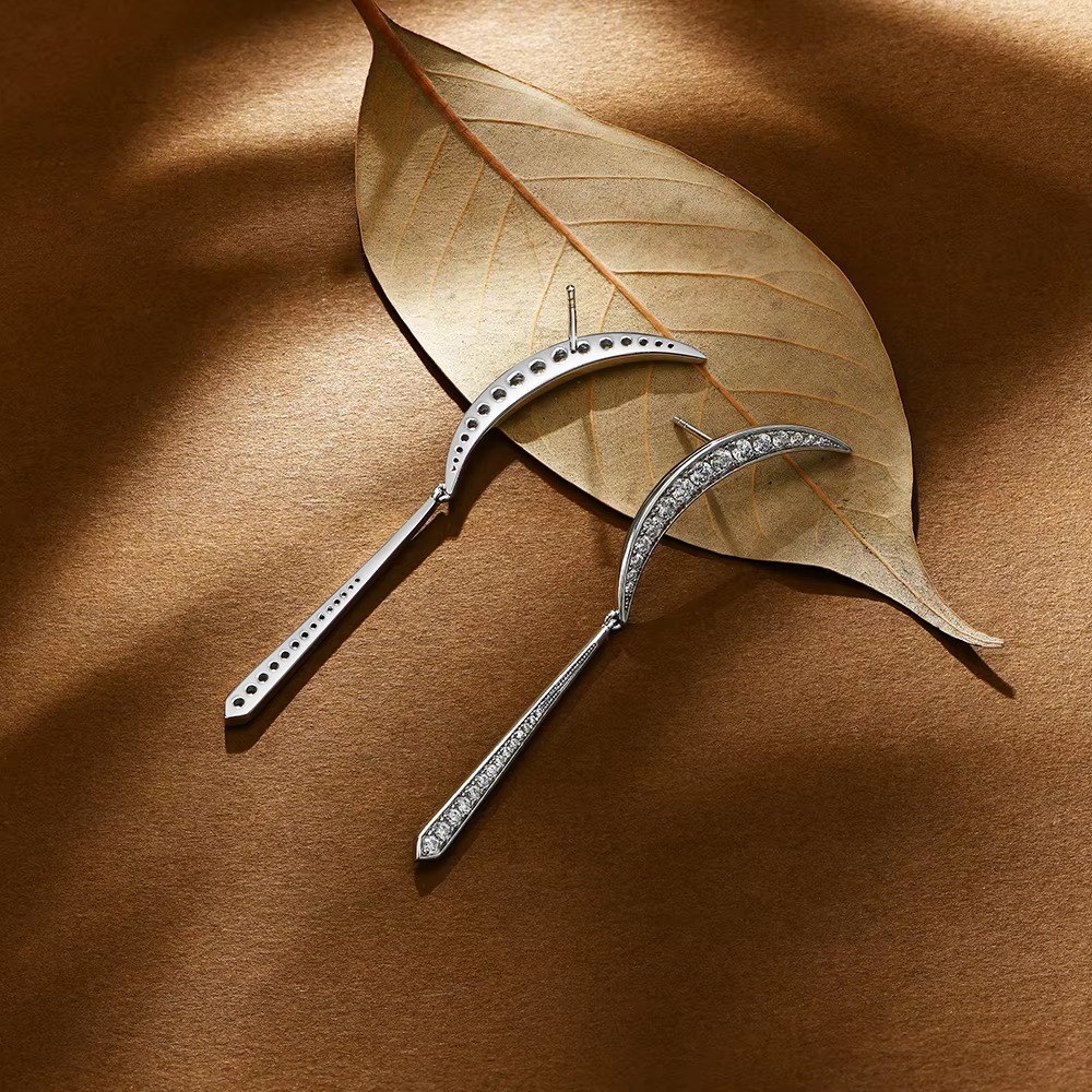 CME20082517WCZW-5 elegant 5a zircon drop earrings