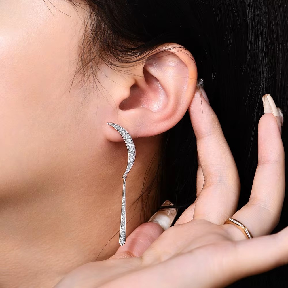 CME20082517WCZW-6 elegant 5a zircon drop earrings