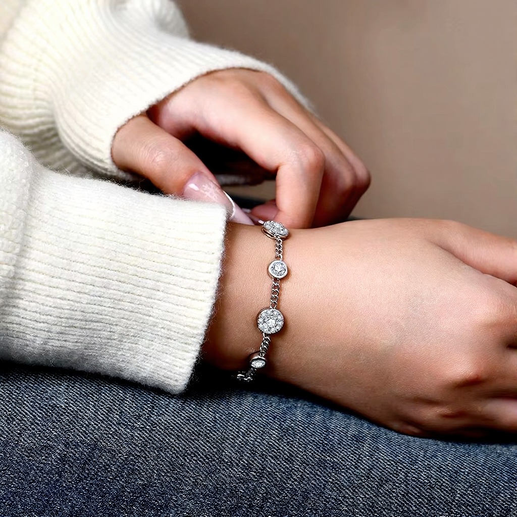 luxury moissanite bracelet