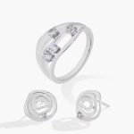 rose moissanite jewelry set