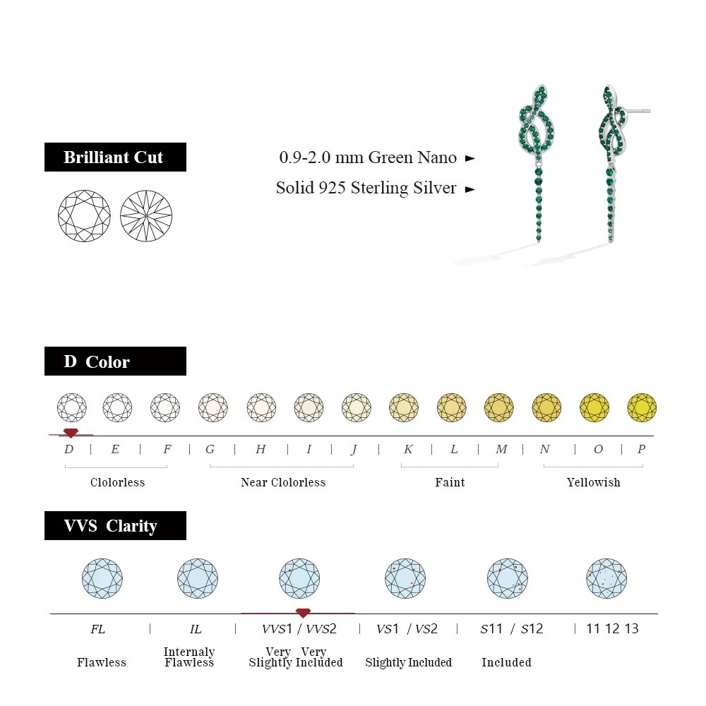 green nano gemstone snake earrings