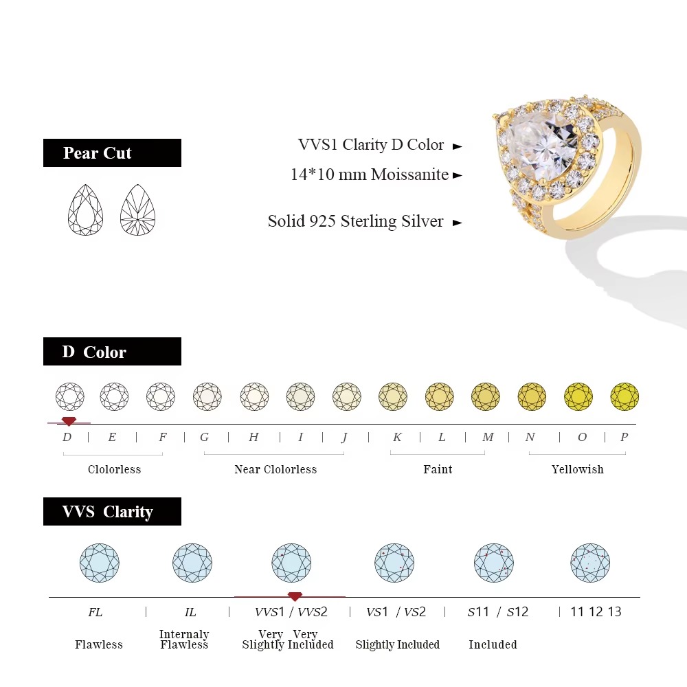 6ct moissanite rings