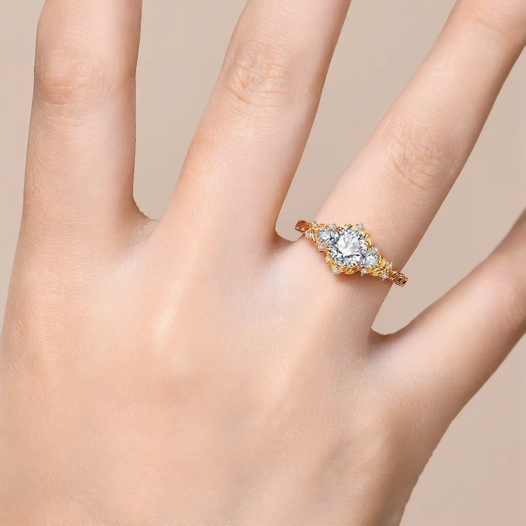 LR04348WMOS-8 luxury moissanite ring