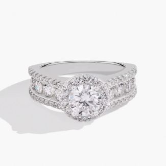 round cut 1.0ct moissanite ring
