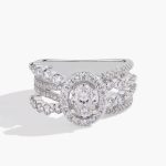 oval cut 1.0ct moissanite rings