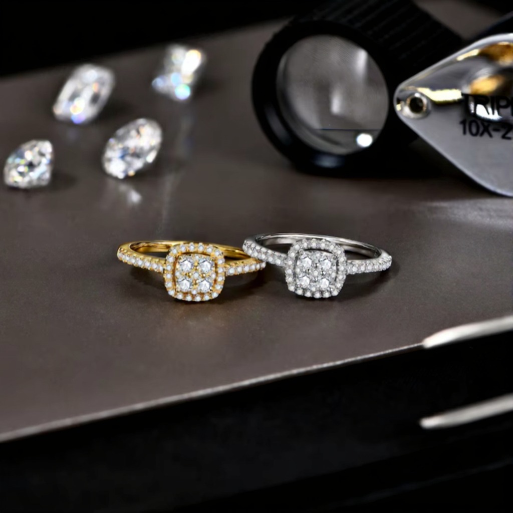 clover moissanite rings