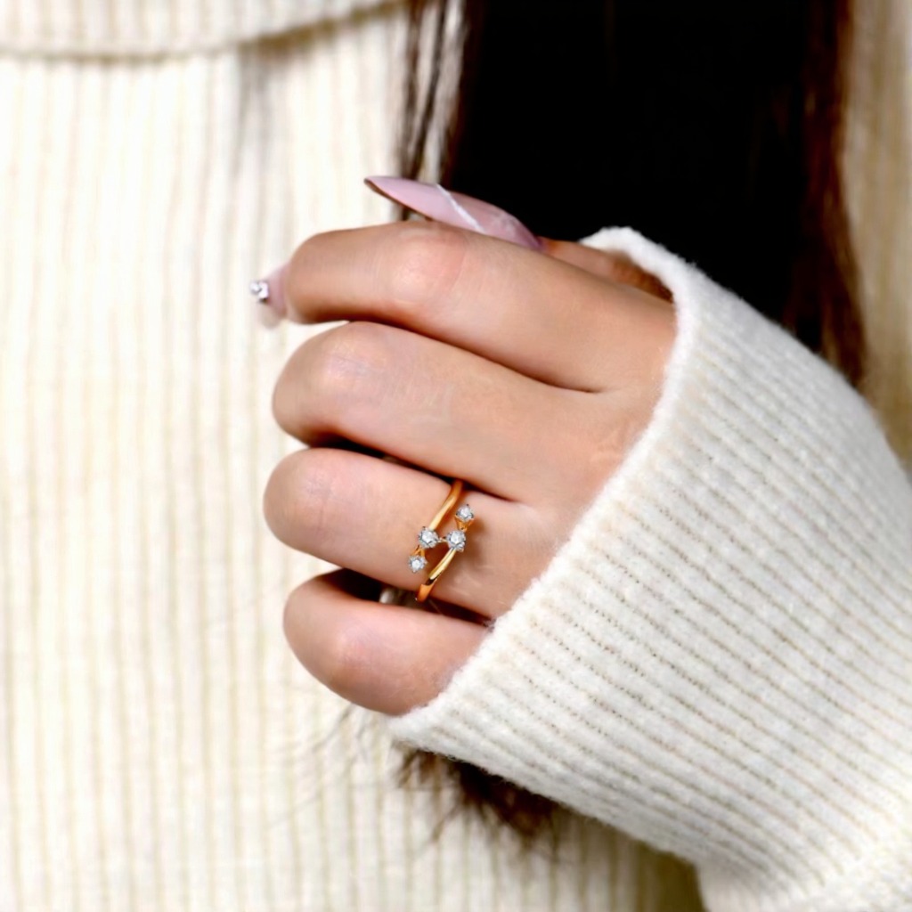 moissanite rings silver twining wedding band