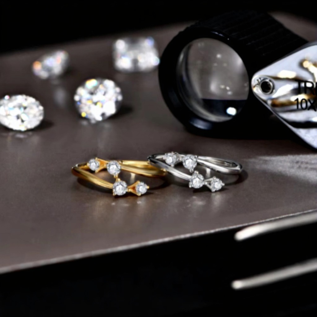 moissanite rings silver twining wedding band