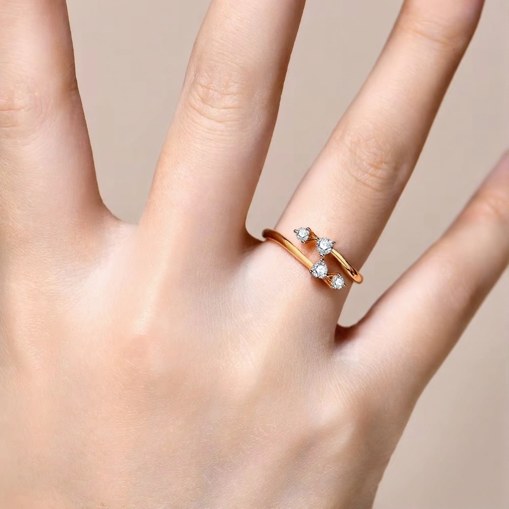 moissanite rings silver twining wedding band