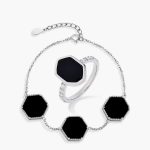 black agat jewelry set