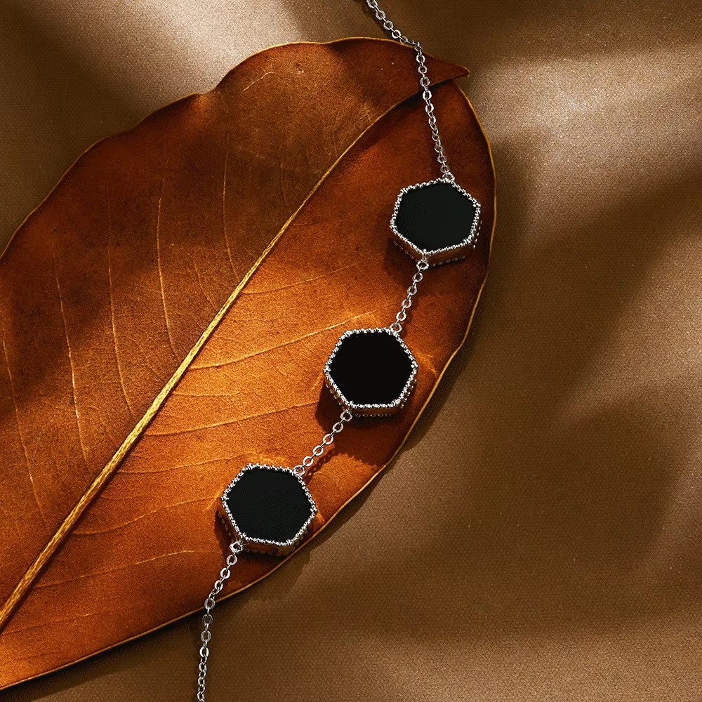 black agat jewelry set