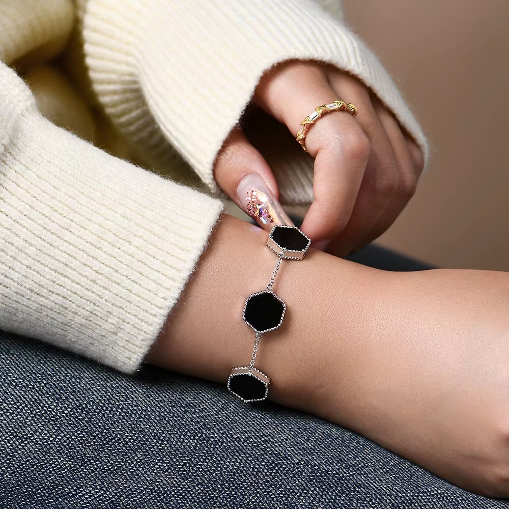 black agat jewelry set